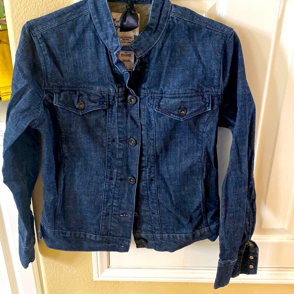 Distressed jean jacket